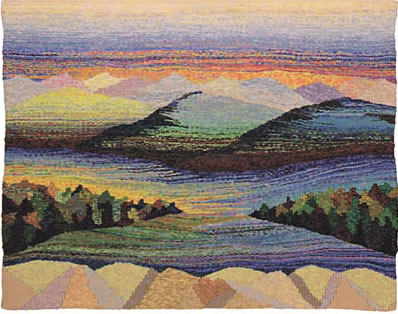 A photo of the community tapestry - Two Rivers 5' x 6' 2000