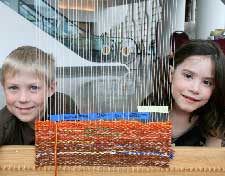 Kids weaving in the Museum of Civilization - Earth Day: Weave a  Vision for the Earth project